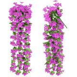 Artificial Wisteria Vine Garland Fake Flower Plants Garden Wedding Hanging Decor Green Plant