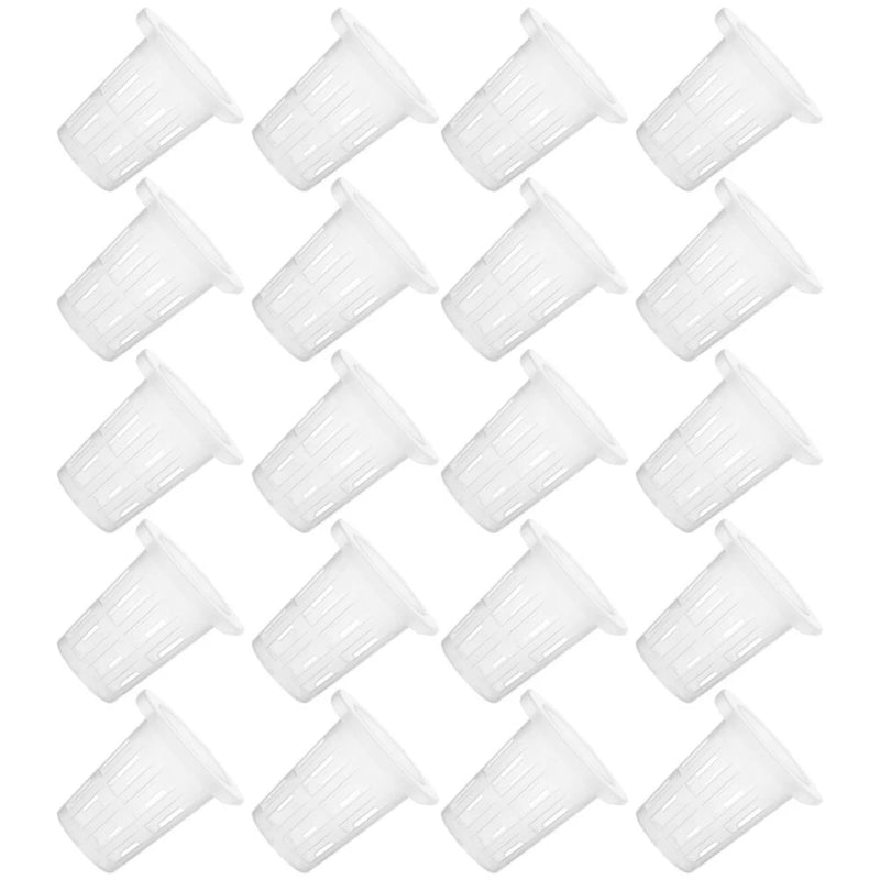 50 Pcs Plastic Net Pots Mesh Hydroponic Planting Baskets for Home Gardening Garden Plants