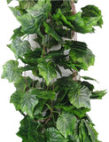 8 Ft 5pcs Artificial Greenery Ivy Vine Plants Foliage Grape Leaves Vine Simul... Green Plant