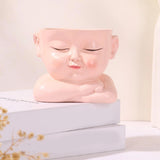 Face Flower Pot Creative Craft Flower Planter for Bedroom Garden Office Garden Plants