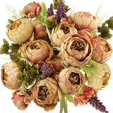 FiveSeasonStuff Vintage Artificial Peonies Silk Peony Flowers and Hydrangeas ... Hydrangea