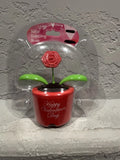 NEW Valentine's Day Solar Dancing Red Rose in Flowerpot. Happy Valentine's Day!! Roses