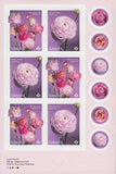 Canada 2023 mnh * RANUNCULUS, PERSIAN BUTTERCUP * FRONT Booklet page of 6 Ranunculus