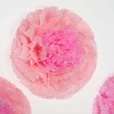 12 pack 12" 16" 20" Blush and Pink Tissue Paper Carnation Flowers Home Backdrop Carnation