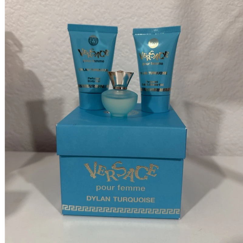 Versace Dylan Turquoise EDT 5ml & Bath Gel 25ml & Body Lotion 25ml Set EDT