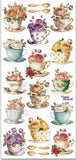 Violette Stickers Teacups & Roses Tea Party Craft Planner Supply Scrapbook Roses