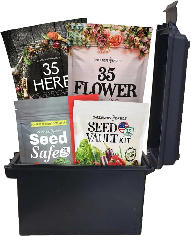 Ultimate Survival Seed Kit 140 Heirloom Non-GMO Varieties 73,000+ Seeds Prep Kit Garden Plants