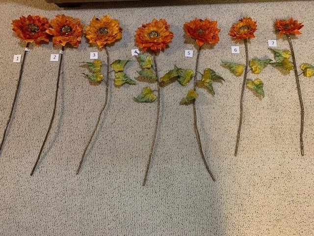 Katherine's Collection Sunflower Floral Stem Select One Sunflower