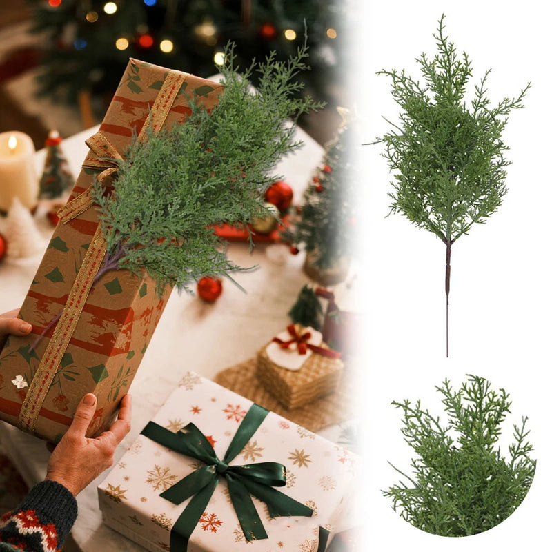 Artificial Plant Sprig Ornament Practical Convenient Party Favors for Xmas Tree Green Plant