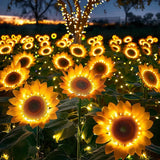 6 Pack Solar Lights Outdoor, Solar Flowers Outdoor Waterproof, Sunflower Gard... Sunflower