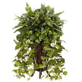 Vining Pothos Silk Plant w/ Decorative Stand Green Plant
