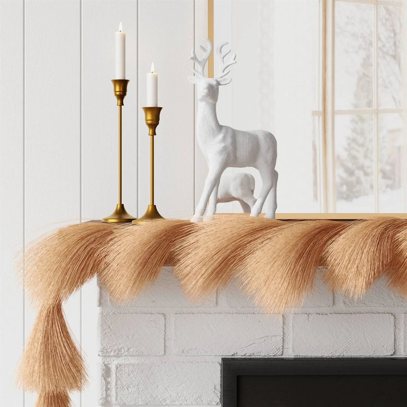 6' Pampas Grass Artificial Christmas Garland Brown - Wondershop Pampas Grass
