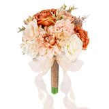 Wedding Bouquets for Bride Bridesmaid,Terracotta Burnt Orange Bouquet Artific... Bouquet
