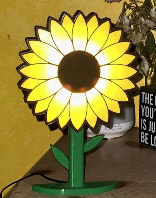 3D Printed Sunflower Light Sunflower