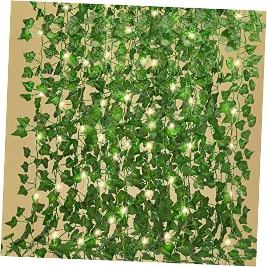 Ivy Fake Vines for Room Decor 12 Pack 86 FT Artificial Plant Green-12 Light Green Plant