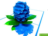 Hydrangea, 3D Popup Greeting Cards for all occasion Hydrangea