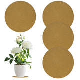 4-Pack Cork Plant Coasters, 7.9 Inch Cork Plant Mats for Garden [Brown] Garden Plants