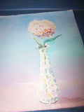 Original Watercolor By Peg Humphreys, Hydrangea in Intricate Vase 11"x 13 1/2" Hydrangea