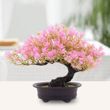 Artificial Bonsai Tree Small Fake Plants Decor for Living Room Home Yard Green Plant