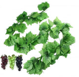 12 Strands 90 ft Artificial Fake Grape Vines with 3 Strings Grapes, Hanging P... Green Plant