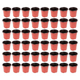 120 Pcs Pots Plastic Flower Plant Container Decorative Flowerpot Garden Plants
