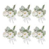 6x Wedding Boutonniere Rose Corsages Fashionable Bride Bridegroom Boutonnieres Bouquet