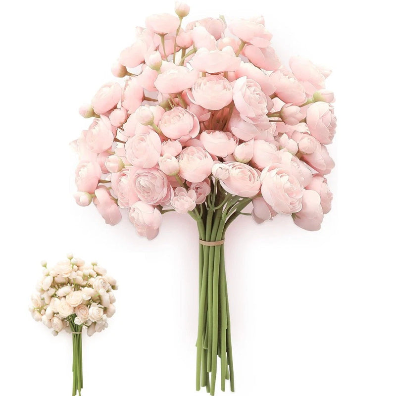 18Pcs Ranunculus Artificial Flowers Fake Wedding Filler Flowers Bridal Bouquets Ranunculus