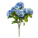 Vickerman 21" Contemporary Fabric Artificial Hydrangea Bush in Blue Hydrangea