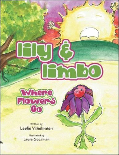 Children's picture book paperback cover, flower character with purple title text.