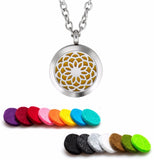 Essential Oil Diffuser Necklace Pendant Stainless Steel Aromatherapy Sunflower Sunflower