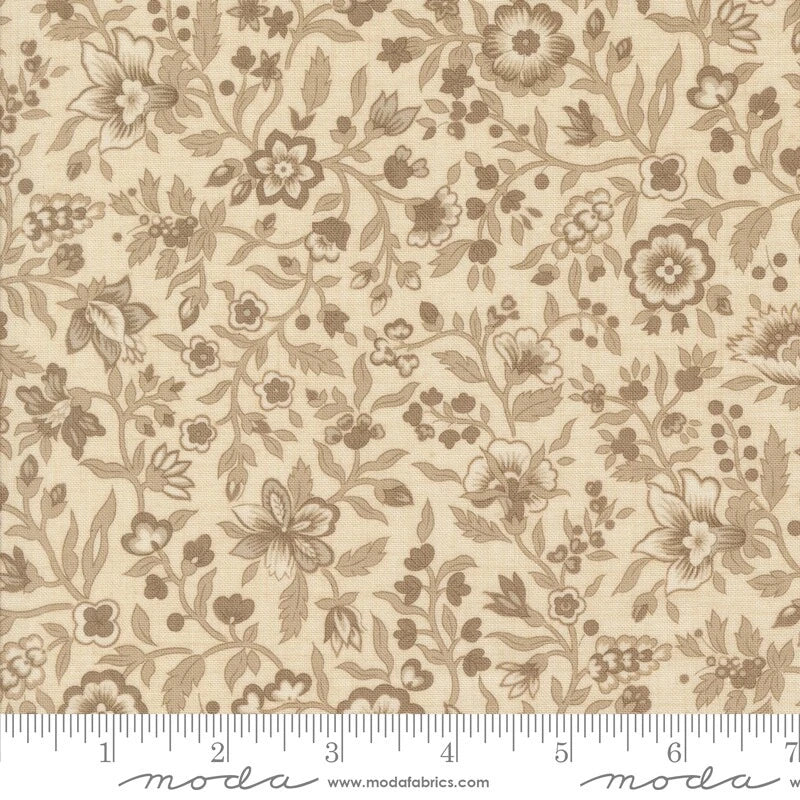 Sacre Bleu Pearl Jardinage Florals by French General for Moda 1/2 Yd Flowering Plants