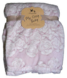 NEW Adirondack Baby Blanket Flower Flowers Rose Roses Girls 30"x40" Light Mauve Roses