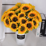 3/5/10pcs Artificial Sunflower Arrangement Silk Flower Wedding / Home Decor NEW Sunflower