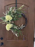 White Hydrangea Wreath Hydrangea