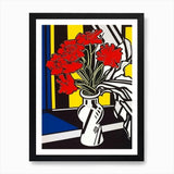 Carnation Flower Still Life  3 Pop  Framed Wall Art Poster Canvas Print Picture Carnation