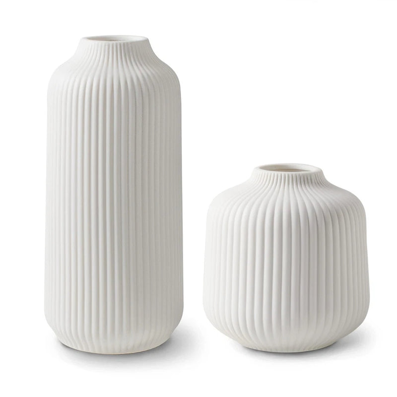 flature Nordic Ceramic Vases, Modern Decor for Pampas Grass, Boho Design White Pampas Grass