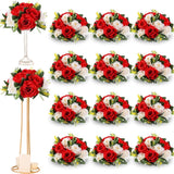 12 Pcs Silk Flower Balls Centerpieces - Artificial Rose & Hydrangea Decor Hydrangea