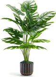 fake Plants Tall Artificial Monstera Faux Plants Indoor Outdoor Tree for Living Green Plant