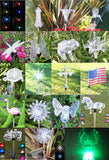 2 PIECES SOLAR POWERED GARDEN DECORATIVE STAKE LIGHTS RBGP COLOR CHANGE LED Lily