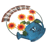 Sunflower Welcome Sign Outdoor Metal Wall Decor Hanging Decoration Sunflower
