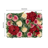 12 Pcs Artificial Flower Wall Panels Faux Hanging Floral Backdrop Decor 40*60cm Hydrangea