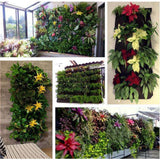 Green Wall 18 Pockets Planting Bag Pocket Vertical Wall Planter Garden CXUJ Garden Plants