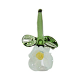 Mini Glass Flower Small Home Decoration Ornament Gifts for Summer Table Home Green Plant