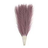 3pcs Dried Faux Pampas Grass 17" Artificial Pampas Grass Decor Light Purple Pampas Grass