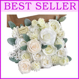 DIY Wedding Bouquet White Fake Flowers Hydrangea