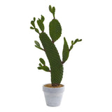 Nearly Natural 27" Cactus Artificial Plant in Green Green Plant