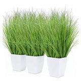 20pcs Artificial Grass Plants, 20.5 inch Faux PVC Onion Grass Wheat Stems for... Green Plant