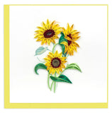 Handmade Quilled Wild Sunflowers Greeting Card Ð 6x6 Inch Blank Card with Env... Sunflower