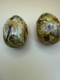 Two pressed flower eggs Dried Flower