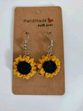 Handmade Polymer Clay Sunflower  Drop Earrings/ Gift Sunflower